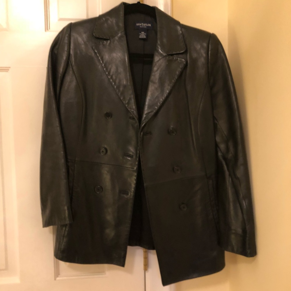 Leather blazer by Ann Taylor
